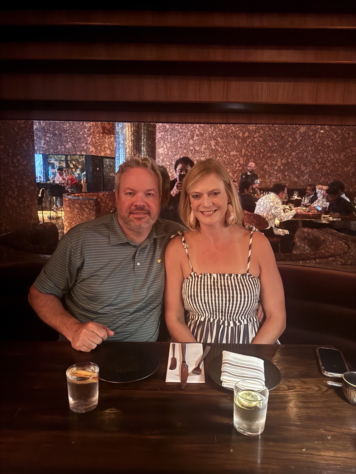Mark and Jen at Aris Mediterranean Steakhouse